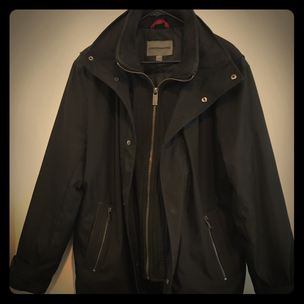 Men’s Johnston Murphy Black Winter Jacket LG